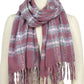 PLAID OBLONG SCARF/SHAWL W/TASSEL