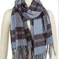 PLAID OBLONG SCARF/SHAWL WITH FRINGE