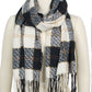 PLAID OBLONG SCARF/SHAWL WITH FRINGE