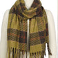 PLAID OBLONG SCARF/SHAWL WITH FRINGE