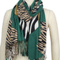 ZEBRA PRINT OBLONG SCARF/SHAWL