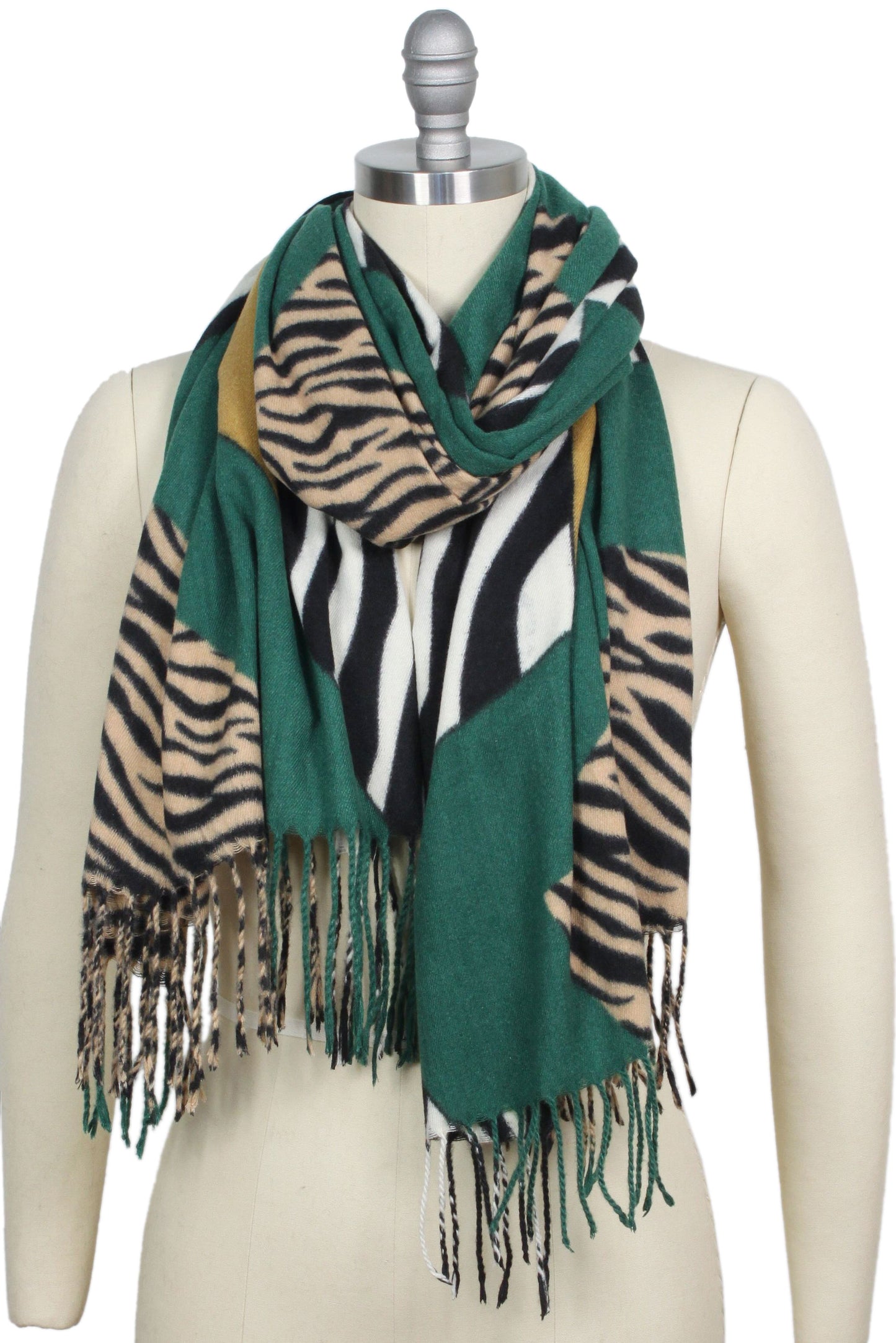 ZEBRA PRINT OBLONG SCARF/SHAWL