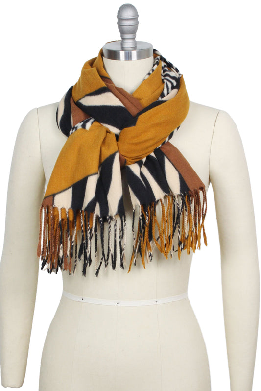 ZEBRA PRINT OBLONG SCARF/SHAWL