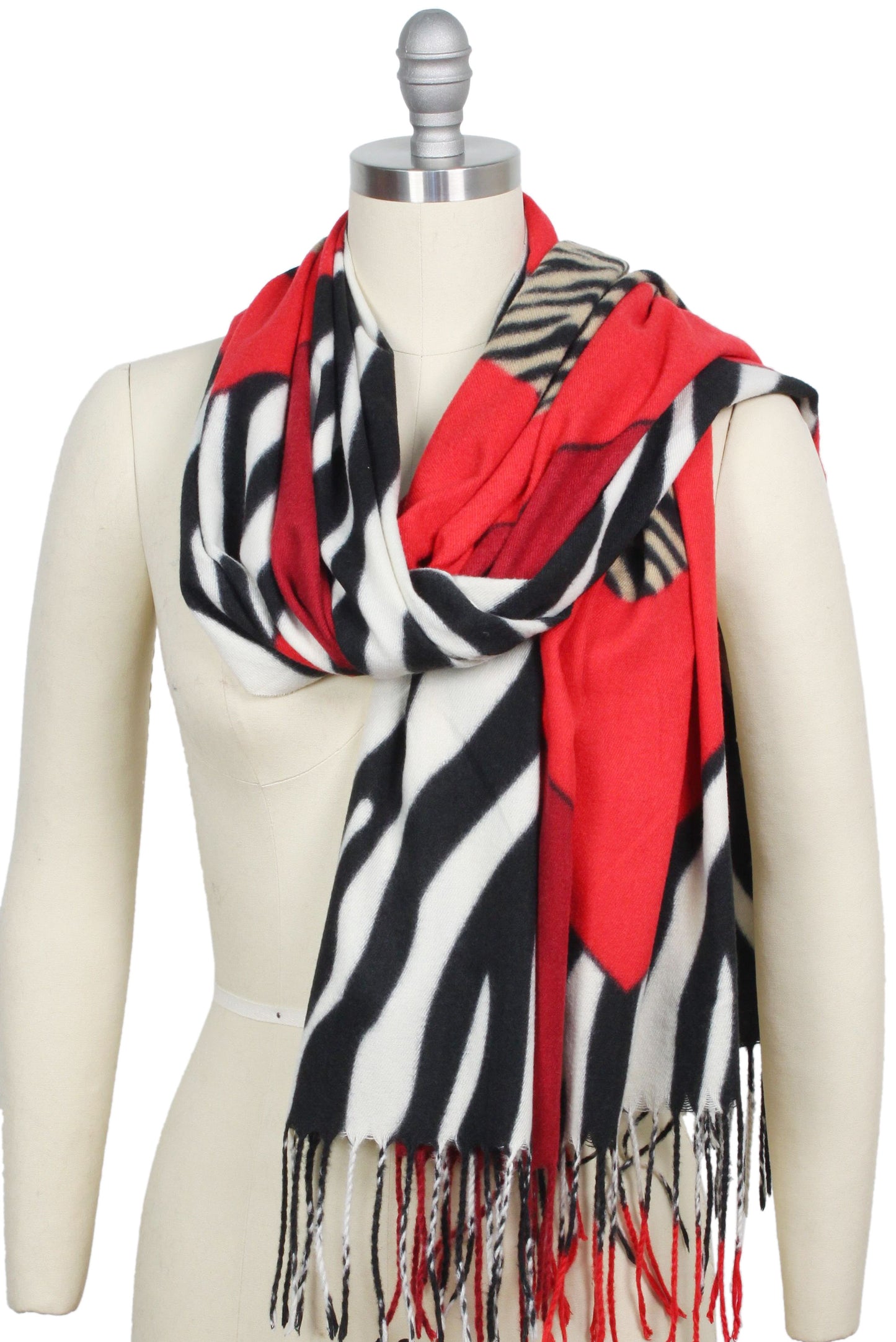 ZEBRA PRINT OBLONG SCARF/SHAWL