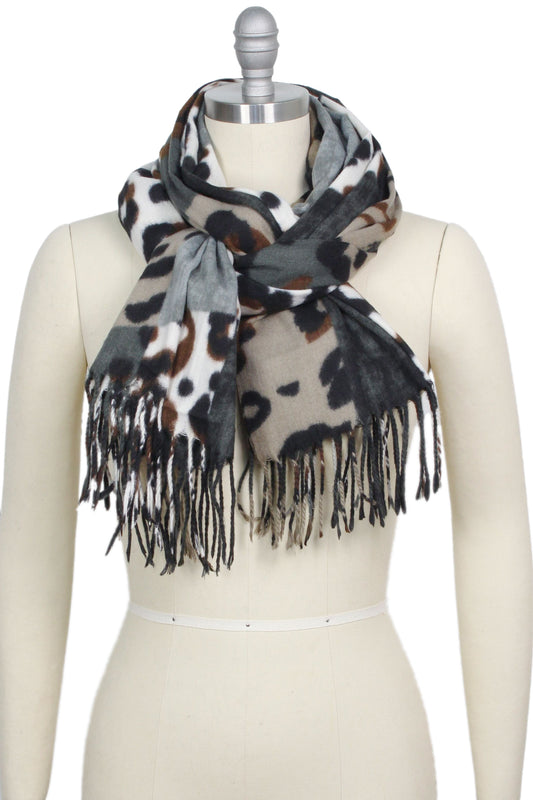 ANIMAL PRINT OBLONG SCARF/SHAWL