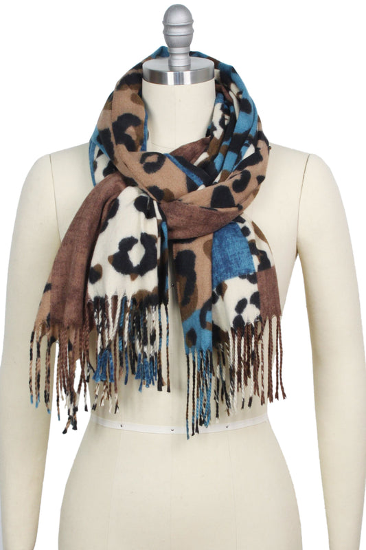 ANIMAL PRINT OBLONG SCARF/SHAWL