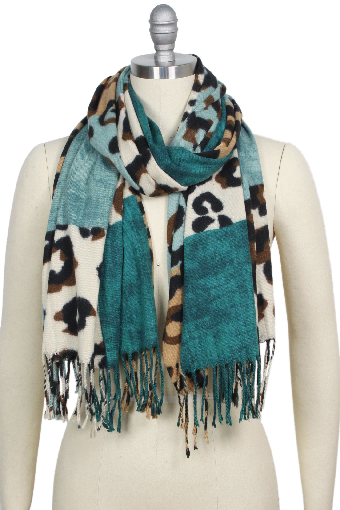 ANIMAL PRINT OBLONG SCARF/SHAWL