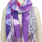 FLORAL PRINT OBLONG SCARF/SHAWL WITH FRINGE