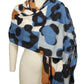 ANIMAL PRINT OBLONG SCARF/SHAWL WITH FRINGE