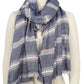 STRIPE WOVEN OBLONG SCARF/SHAWL