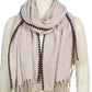 CONTRAST EDGE OBLONG SCARF/SHAWL