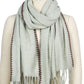 CONTRAST EDGE OBLONG SCARF/SHAWL