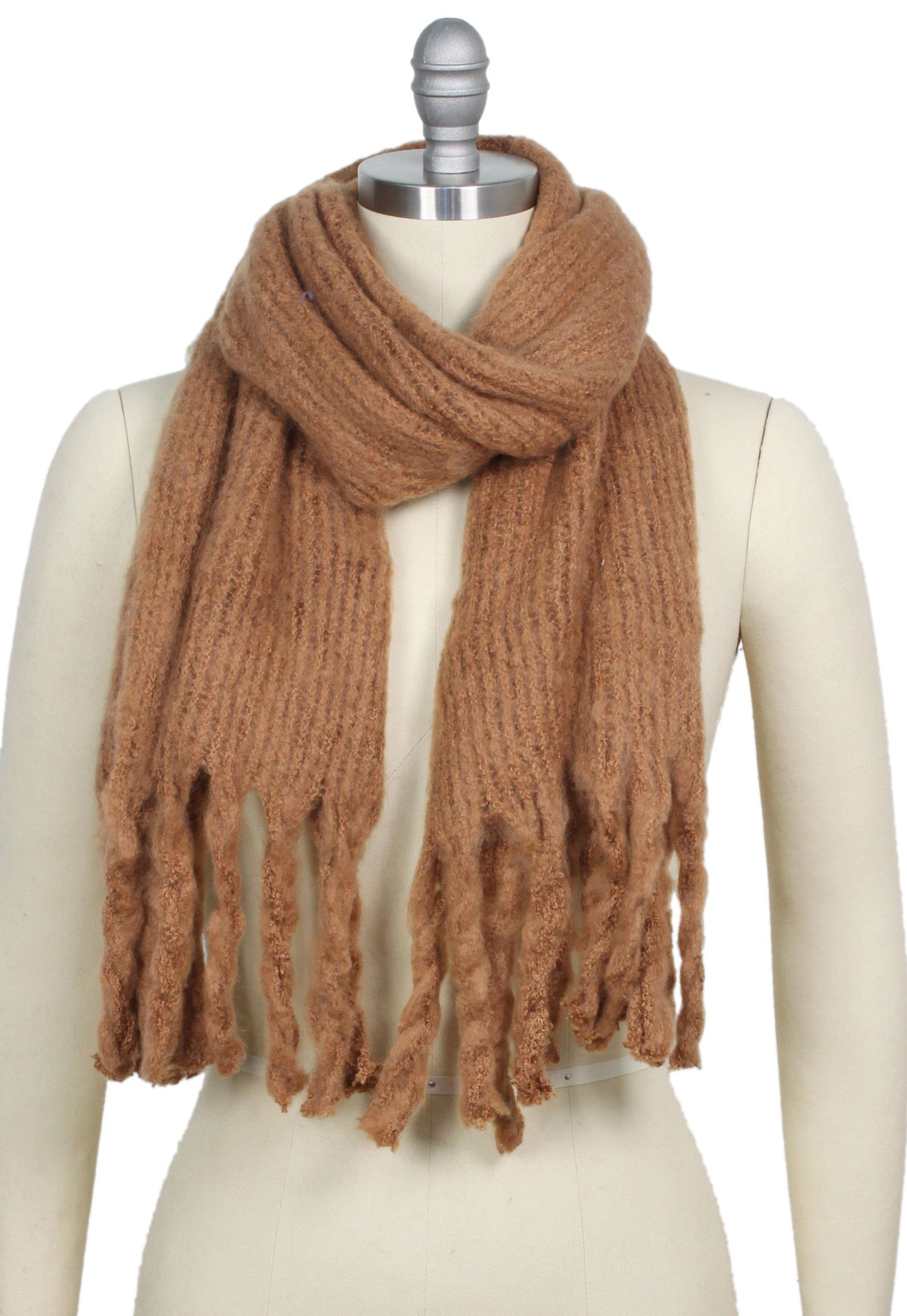 CHUNKY TASSEL OBLONG SCARF