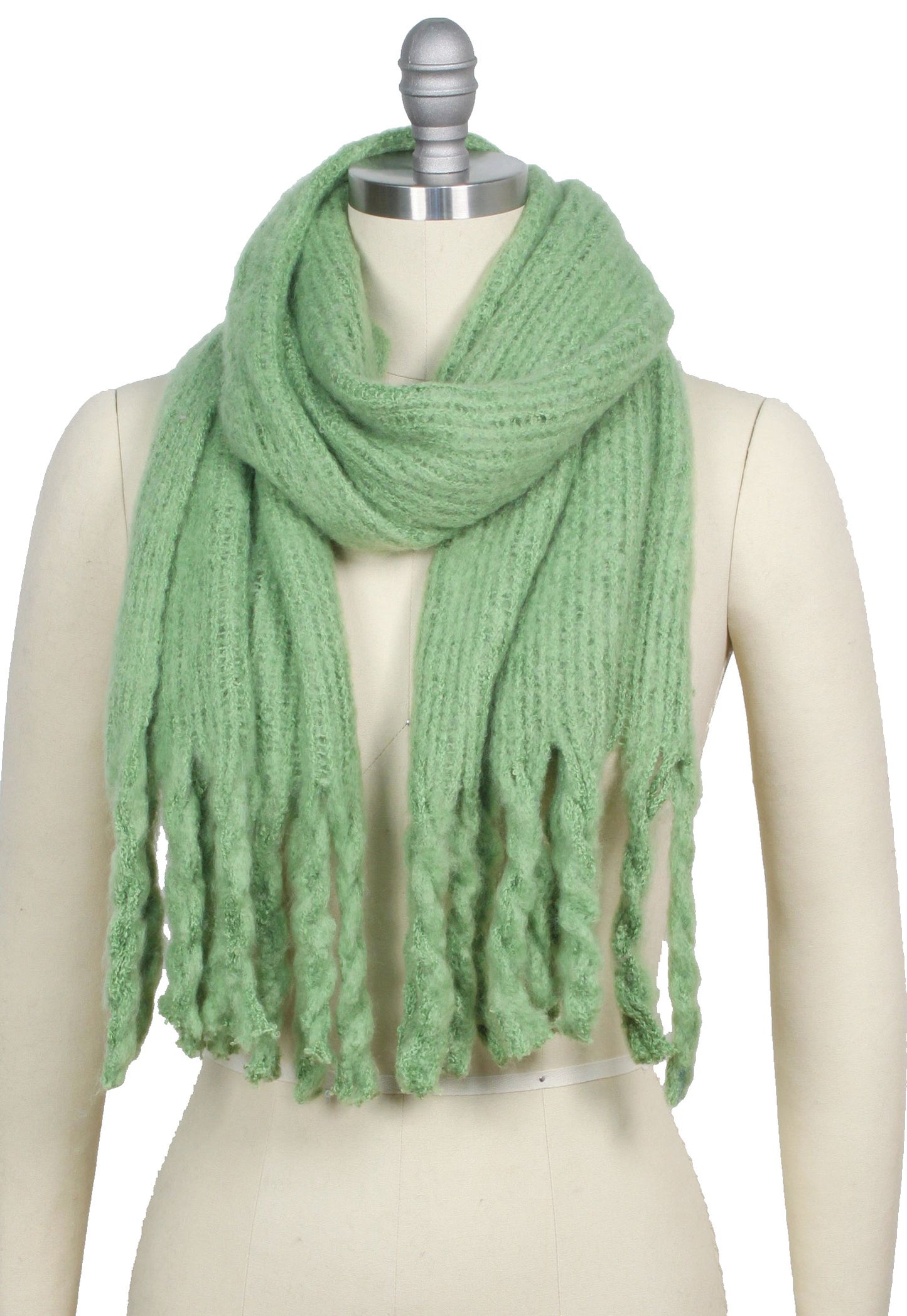 CHUNKY TASSEL OBLONG SCARF