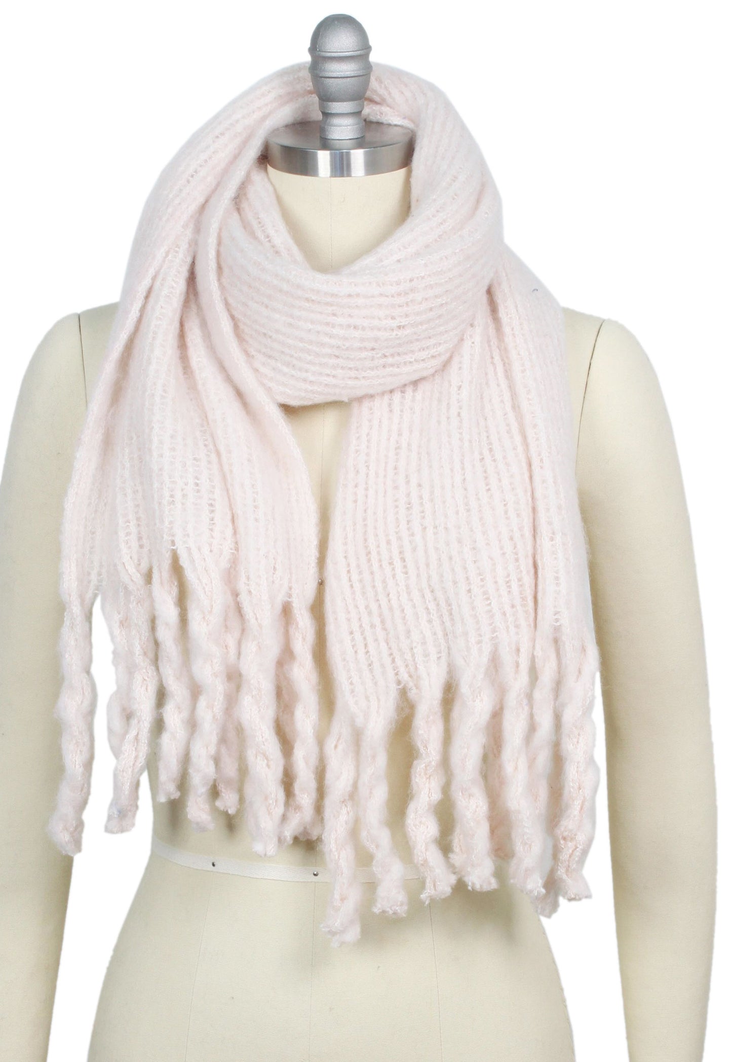 CHUNKY TASSEL OBLONG SCARF