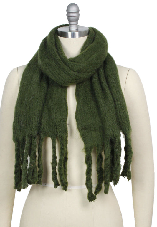 CHUNKY TASSEL OBLONG SCARF