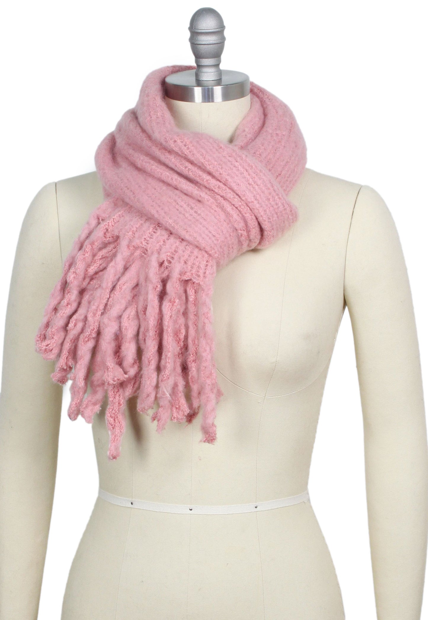 CHUNKY TASSEL OBLONG SCARF