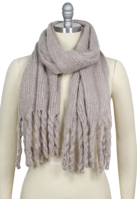 CHUNKY TASSEL OBLONG SCARF