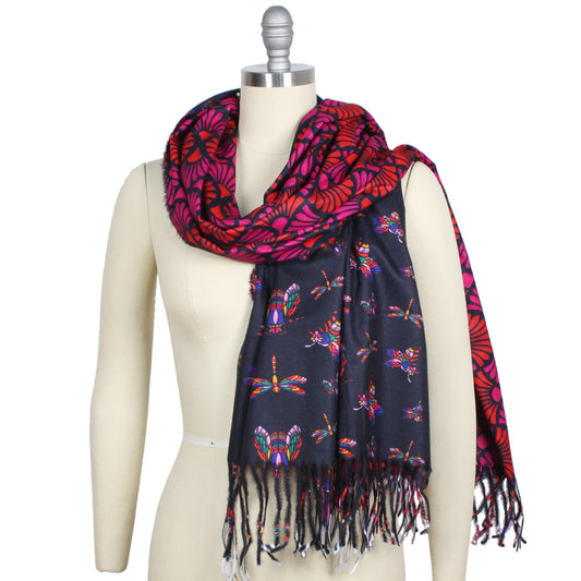 ABSTRACT REVERSIBLE OBLONG SCARF