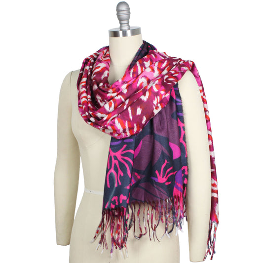 ABSTRACT REVERSIBLE OBLONG SCARF