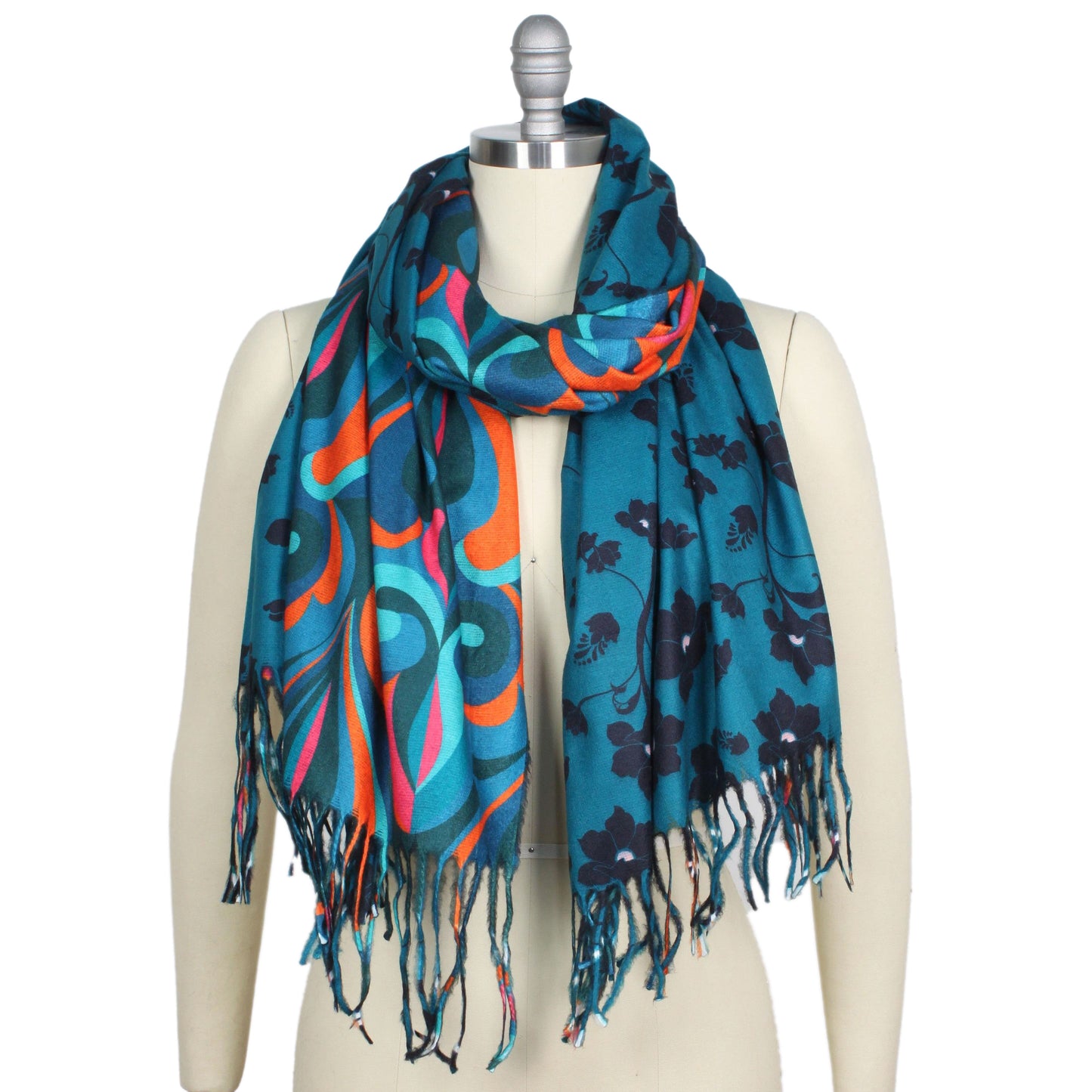 ABSTRACT REVERSIBLE OBLONG SCARF