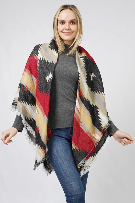 WESTERN JACQUARD BLANKET SHAWL