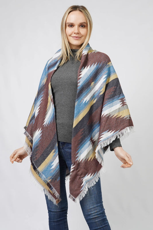 WESTERN JACQUARD BLANKET SHAWL