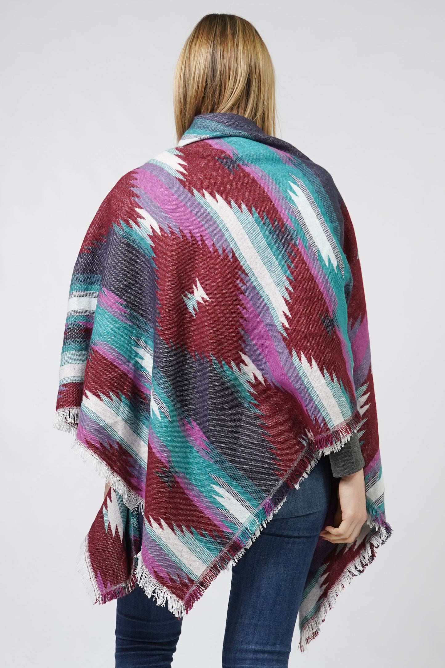 WESTERN JACQUARD BLANKET SHAWL