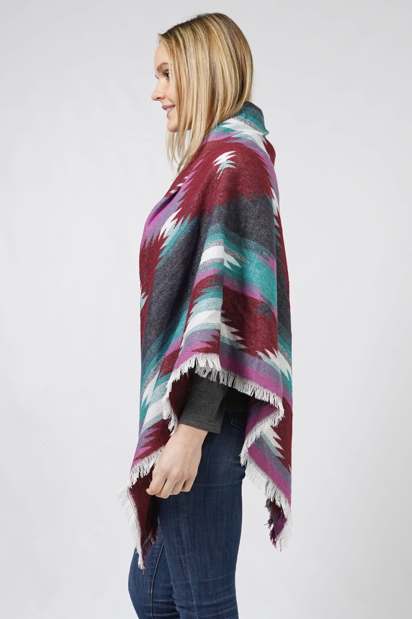 WESTERN JACQUARD BLANKET SHAWL