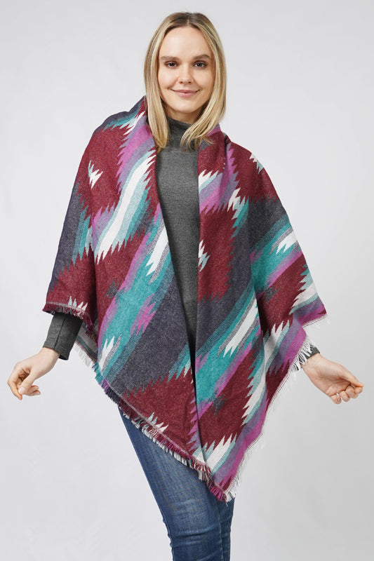 WESTERN JACQUARD BLANKET SHAWL