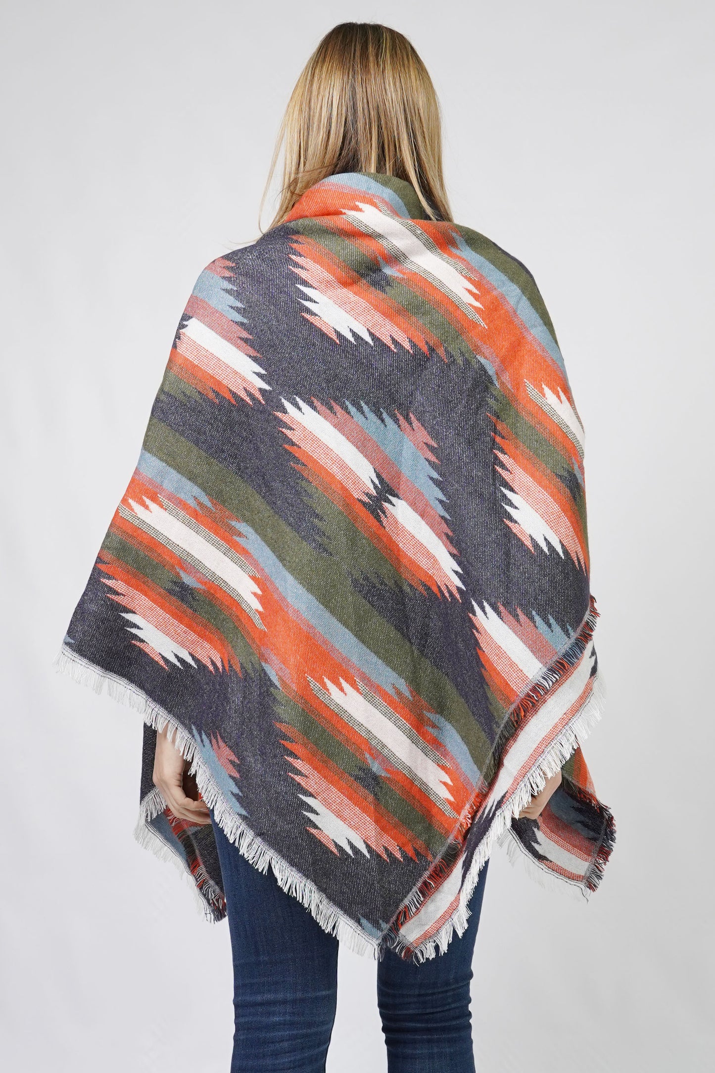 WESTERN JACQUARD BLANKET SHAWL