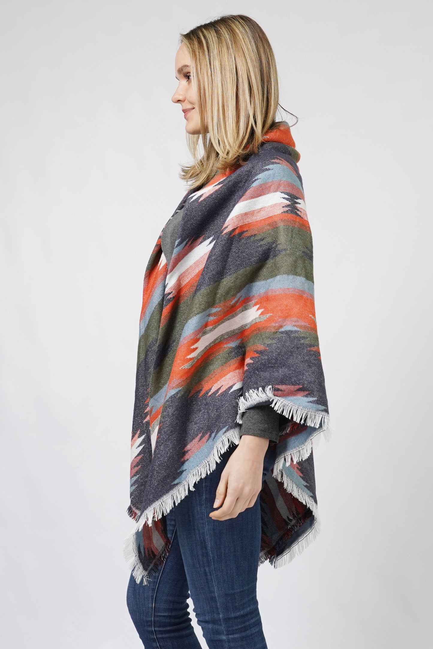 WESTERN JACQUARD BLANKET SHAWL