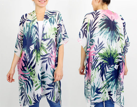 TROPICAL PRINT KIMONO