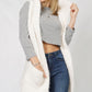 HOODED COZY EYELASH KNIT VEST