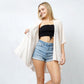 TEXTURED JERSEY RELAXED FIT KIMONO/VEST