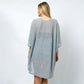 TEXTURED JERSEY RELAXED FIT KIMONO/VEST