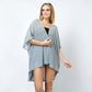 TEXTURED JERSEY RELAXED FIT KIMONO/VEST