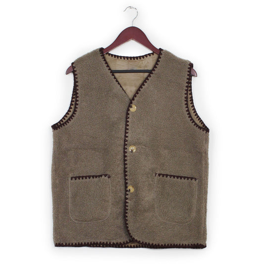 TEDDY FUR CONTRAST EDGE VEST