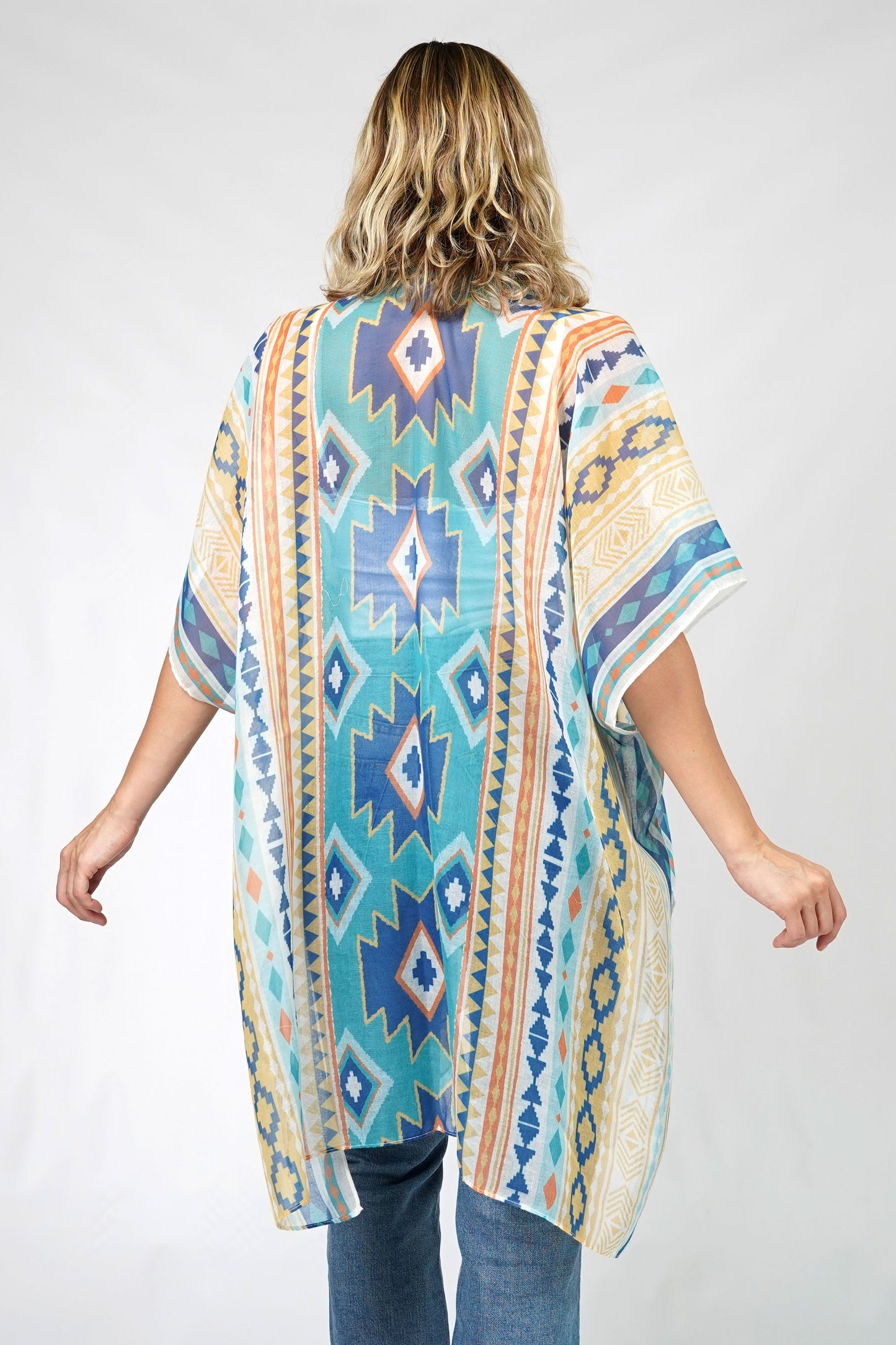 AZTEC PRINT KIMONO/VEST