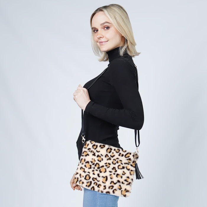 LEOPARDFUR CROSSBODY/CLUTCH BAG