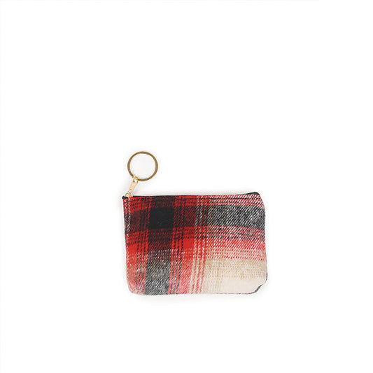 PLAID COIN/CARD PURSE