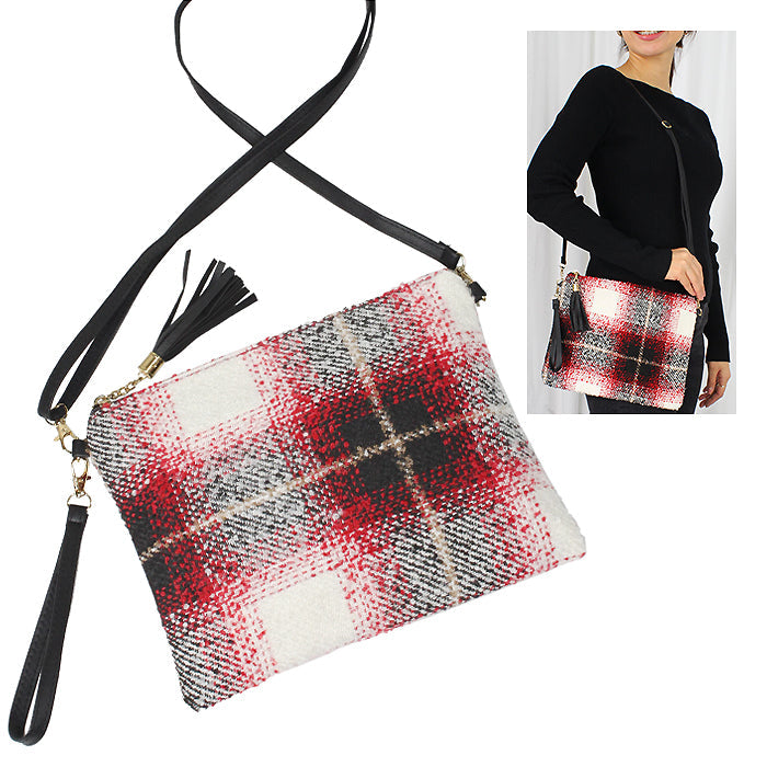 PLAID CROSSBODY/CLUTCH BAG