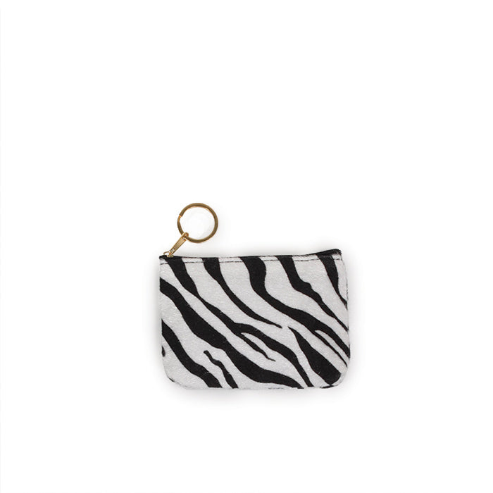 ZEBRA HAIR COIN/CARD PURSE