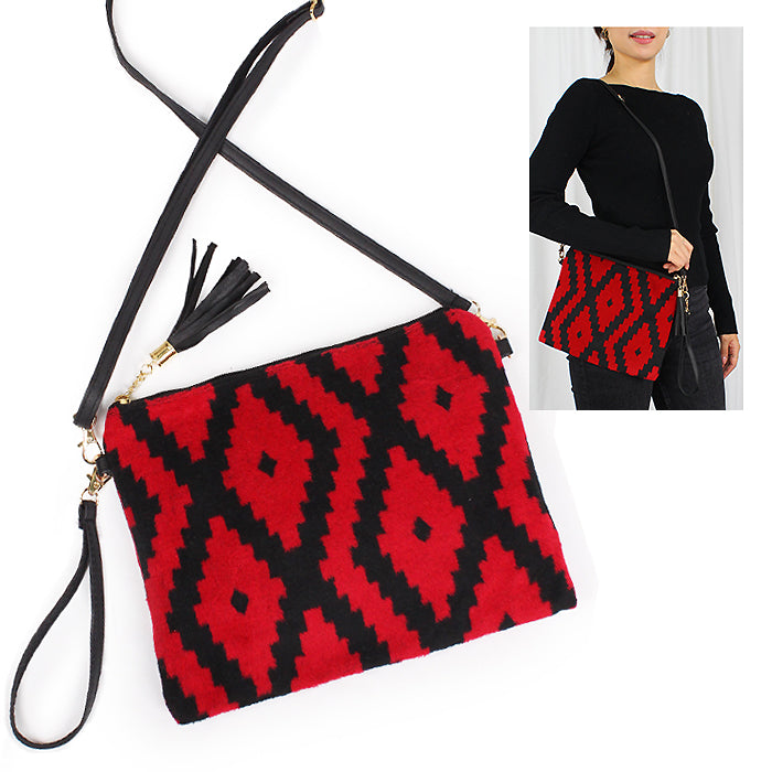 WESTERN PRINT CROSSBODY/CLUTCH BAG