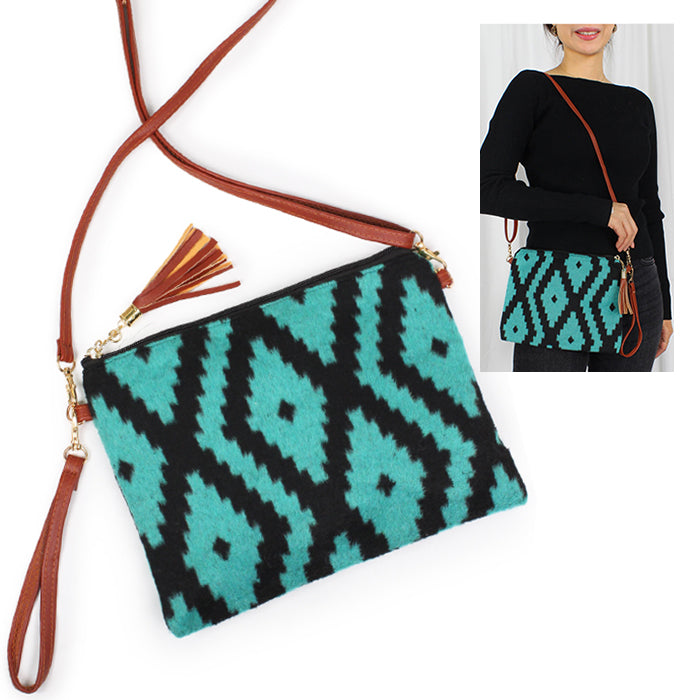 WESTERN PRINT CROSSBODY/CLUTCH BAG