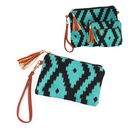 WESTERN WALLET CLUTCH W/WRISTLET