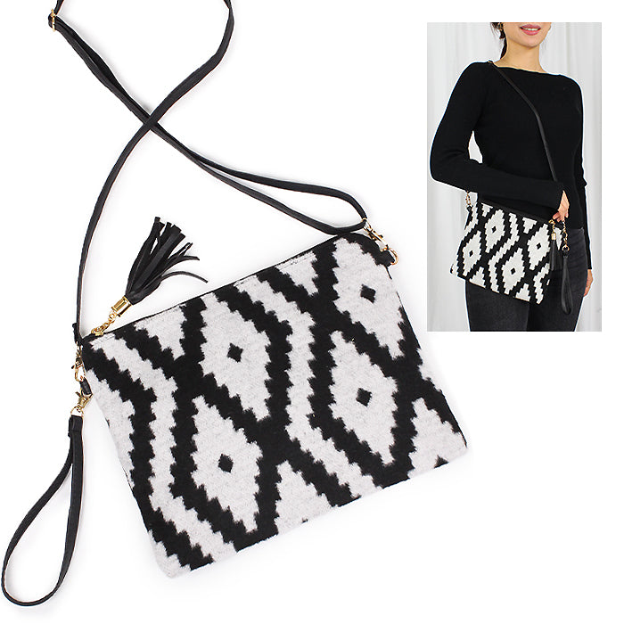 WESTERN PRINT CROSSBODY/CLUTCH BAG