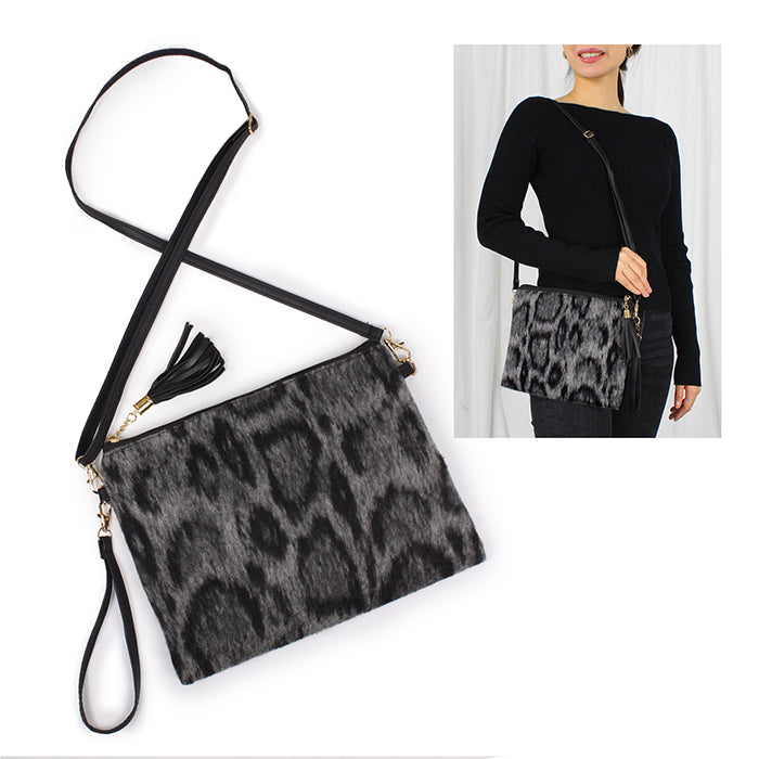 ANIMAL PRINT CROSSBODY/CLUTCH BAG