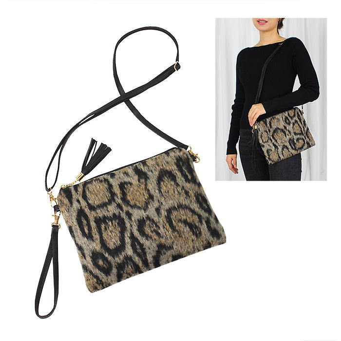 ANIMAL PRINT CROSSBODY/CLUTCH BAG