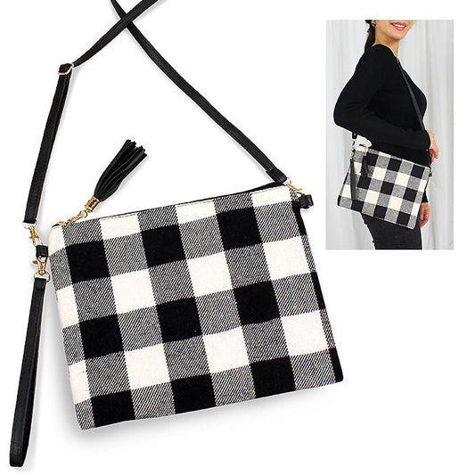 BUFFALO CHECK CROSSBODY/CLUTCH BAG